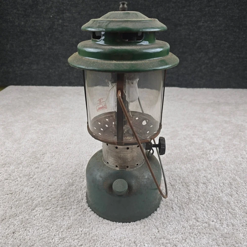 1971 Coleman Lantern Green Vintage‎ Model 220F Dual Mantle Good Condition